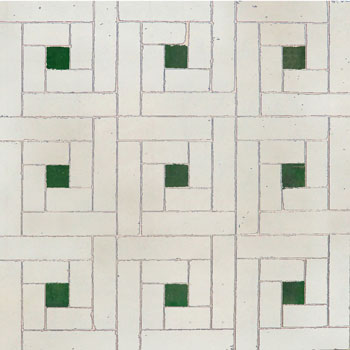 Mosaic House Moroccan tile Midi Pin 1-10 White Green  zellige, mosaic, zellij, field, pattern, glaze, simple, classic 